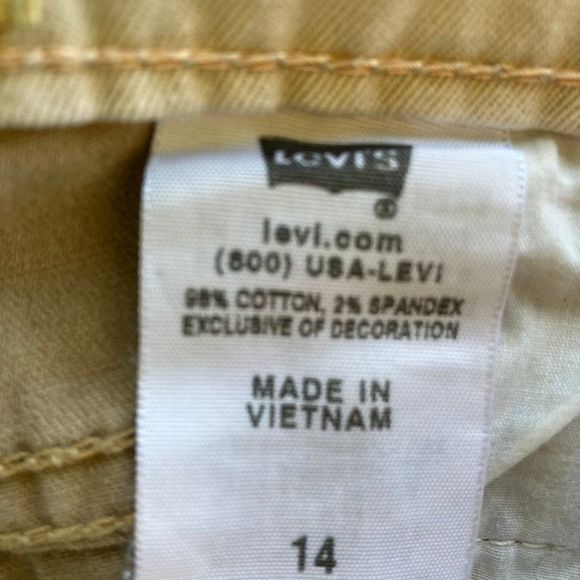 Levis Sz 14 Tab Twill Unisex Shorts - Picture 7 of 11